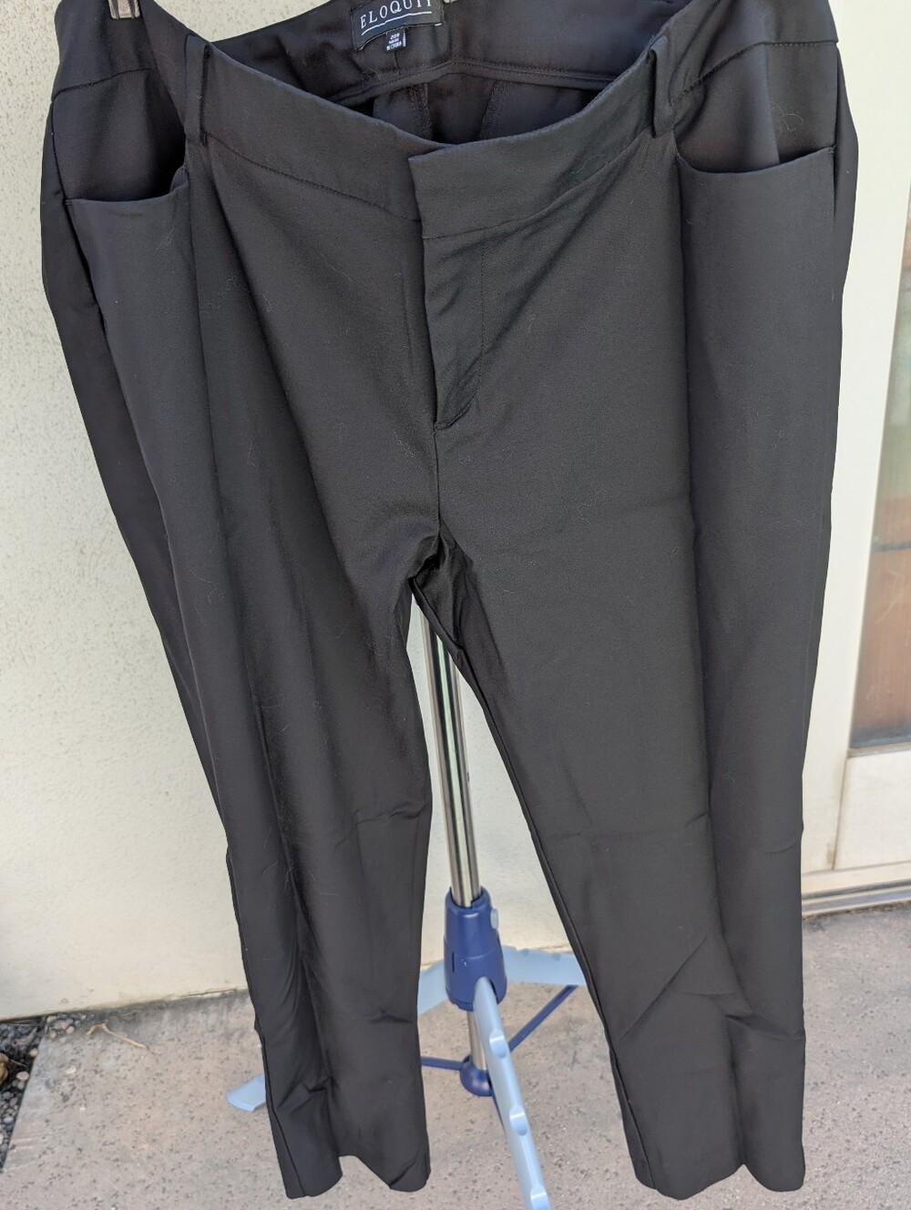 Eloquii Black Ponte Dress Pants with Side Pockets